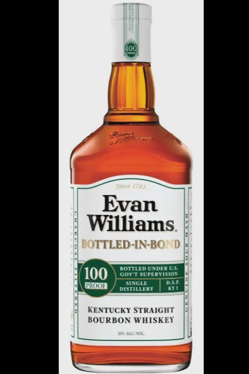 Evan Williams White Label Bottled In Bond Kentucky Straight Bourbon Whiskey 750ml