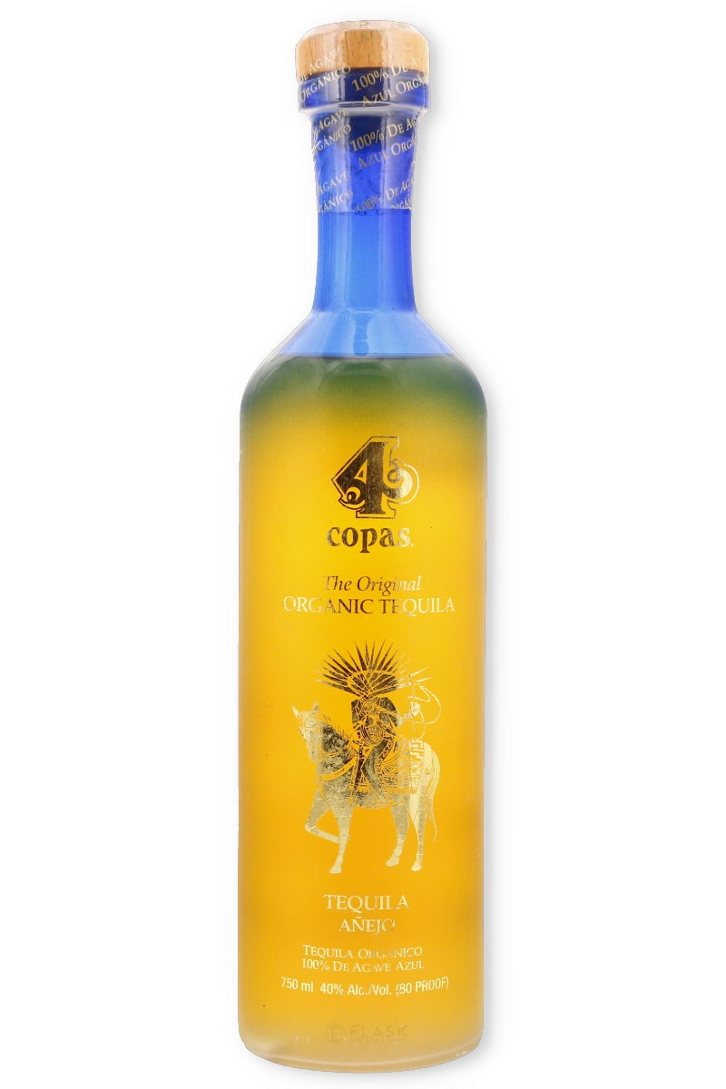 4 Copas Organic Tequila Anejo 750ml