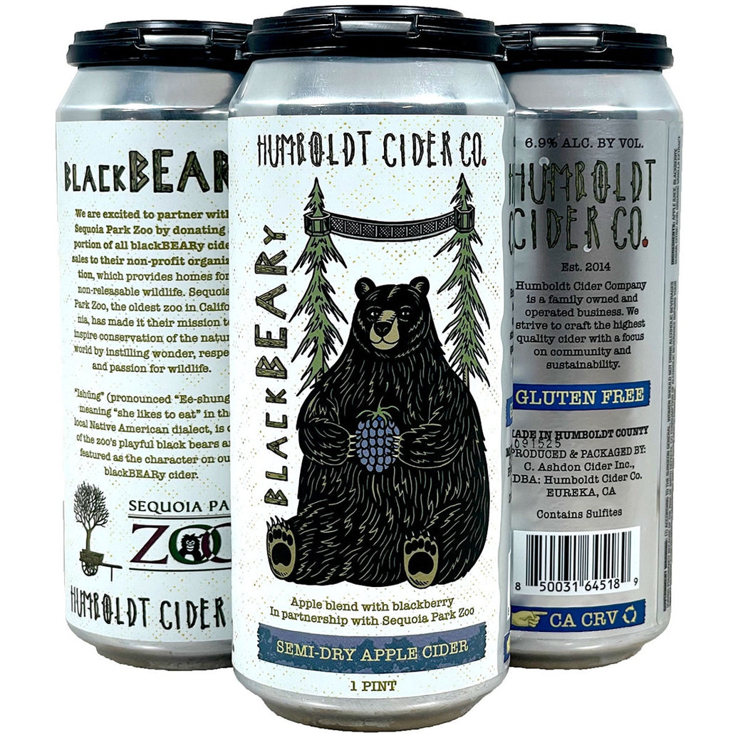Humboldt Cider CO Semi Dry Blackberry 4pck 16ozcans