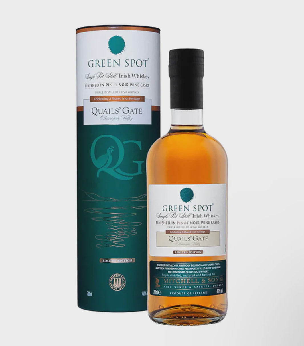 Green Spot Quails Gate Single Pot Still Irish Whiskey 700mL