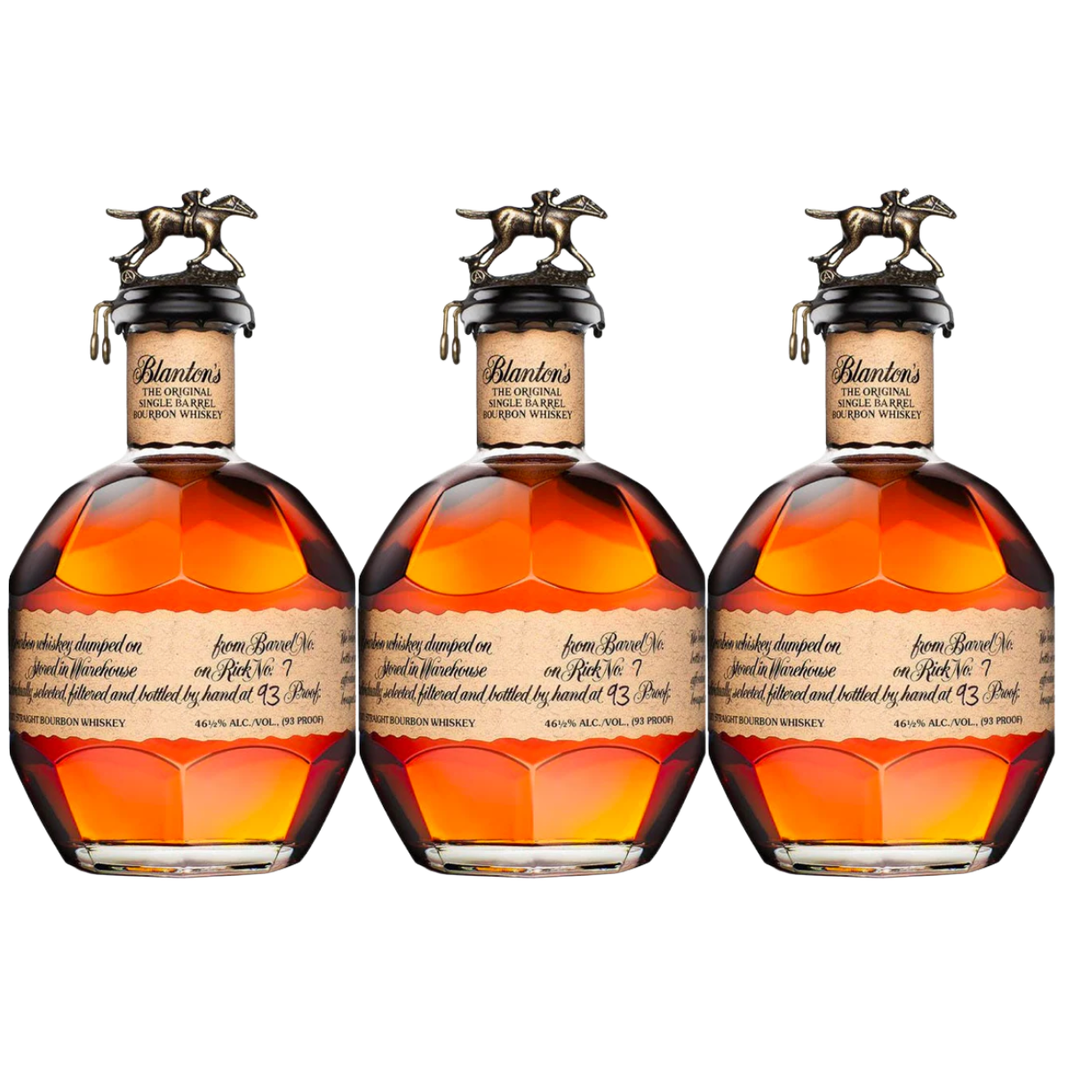 Blanton's Original Single Barrel Bourbon Whiskey (3 Pack - 700 ml)
