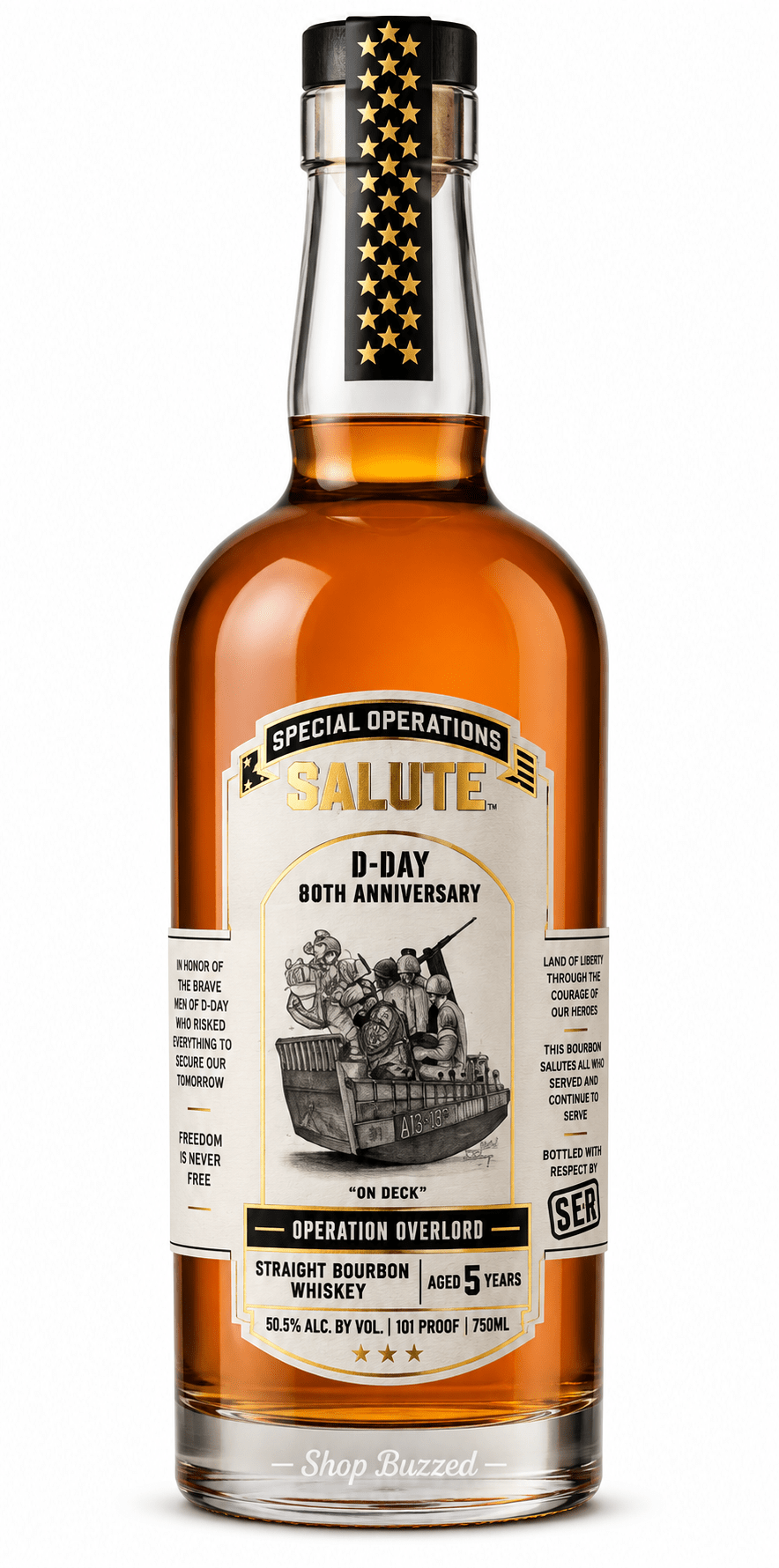 Special Operations Salute D-Day 80th Edition Sea 5 year 750 ML - Shop Buzzed