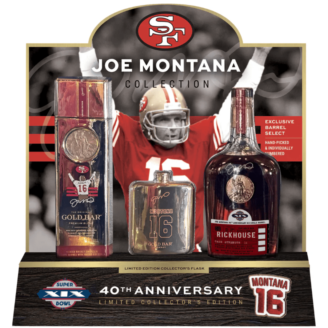 Gold Bar Joe Montana Collection 40th Anniversary Gift Set 750 ML - Shop Buzzed