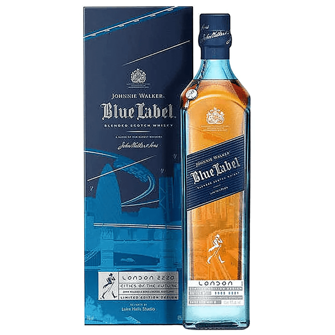 Johnnie Walker Blue Label Cities of the Future London 2220 Scotch Whisky 750 ML - Shop Buzzed