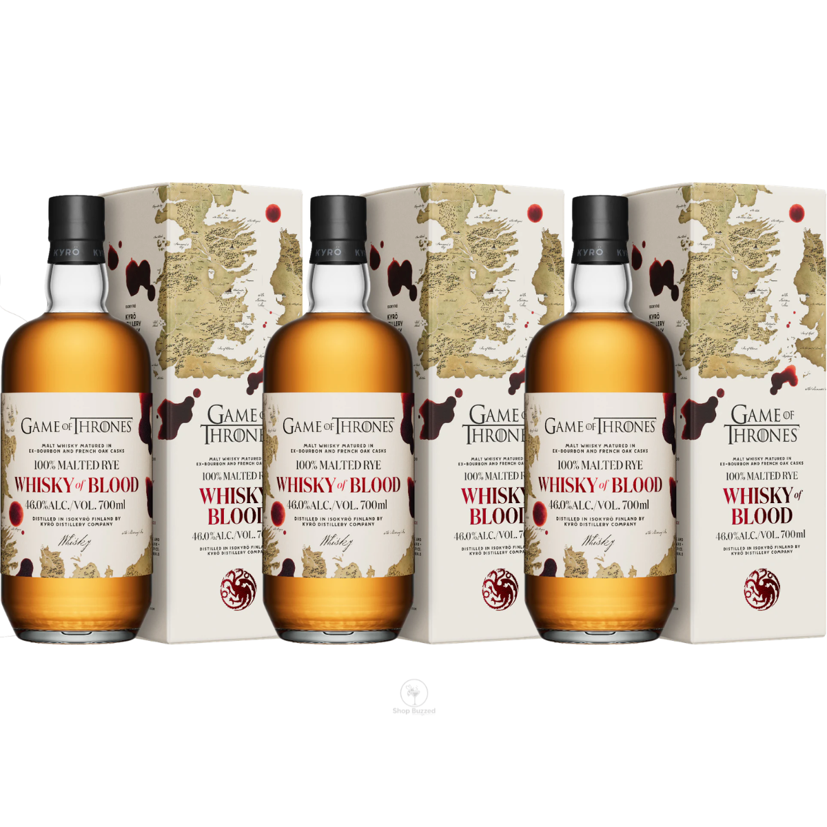 Kyrö x Game of Thrones Whisky of Blood 700mL — 3 Pack | Pre-Order | Ships July 2026