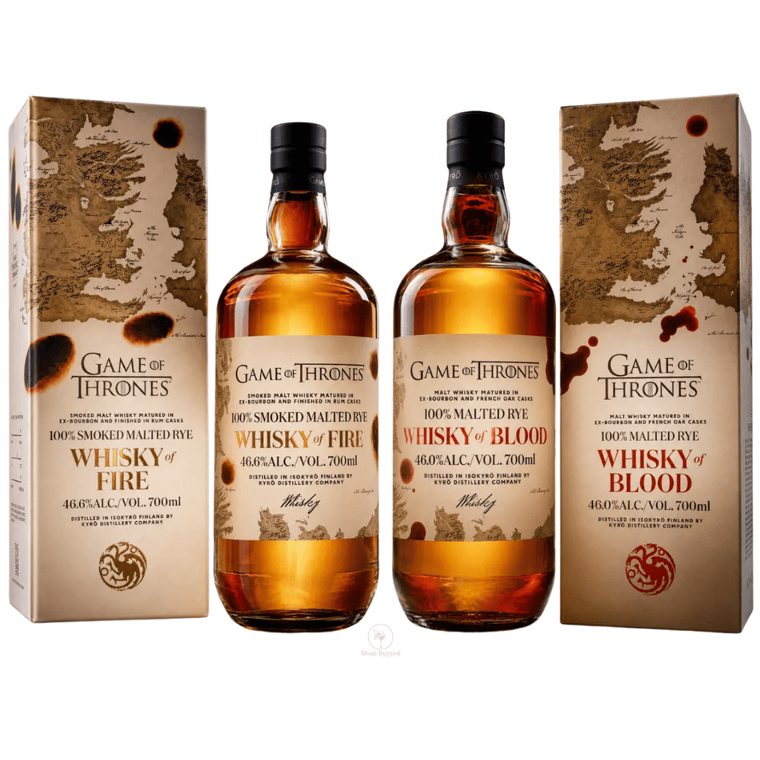 Kyrö x Game of Thrones Whisky of Fire & Blood Bundle 2 x 700mL — Pre-Order | Ships July 2026 - Shop Buzzed