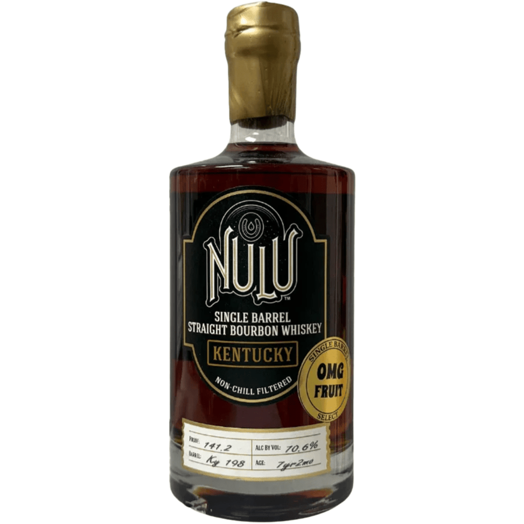 Nulu Single Barrel Straight Bourbon Kentucky OMG Fruit Barrel KY198 7 year 750 ml - Shop Buzzed