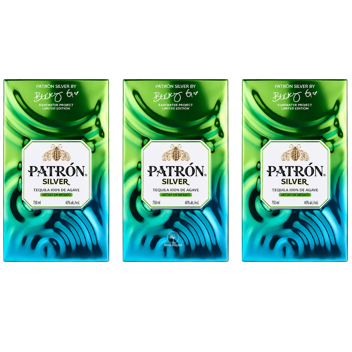 Patrón Silver Tequila x Becky G Limited Edition 3 Pack 750ML