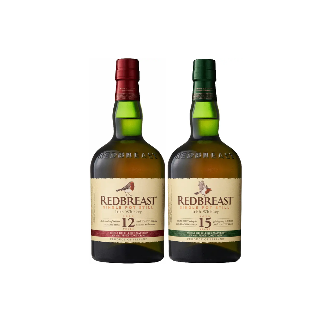 Redbreast 12 and 15 Yr Irish Whiskey Bundle 750ml