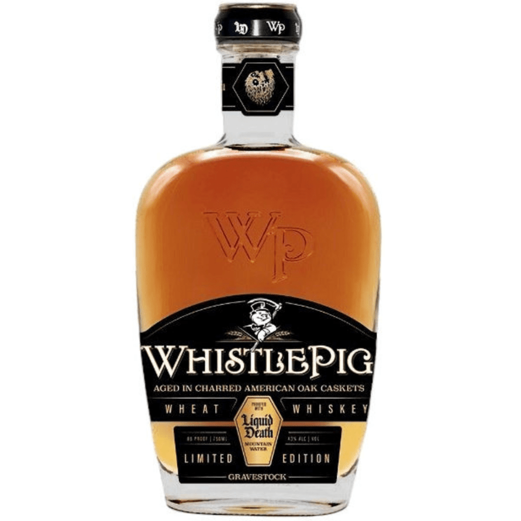 WhistlePig X Liquid Death Gravestock Wheat Whiskey 750ml - Shop Buzzed