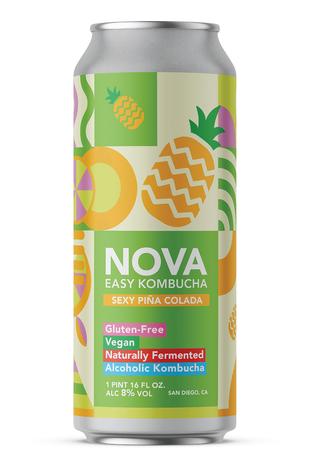 Nova Kombucha Sexy Pina Colada 16oz can