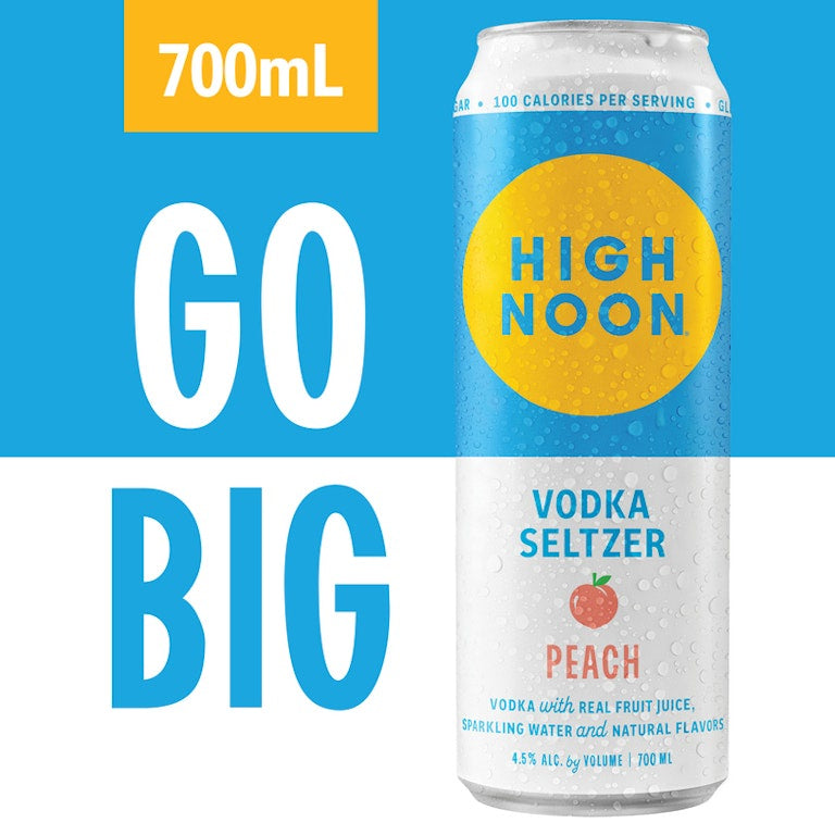 High Noon Peach Vodka Seltzer 750ml Single Can