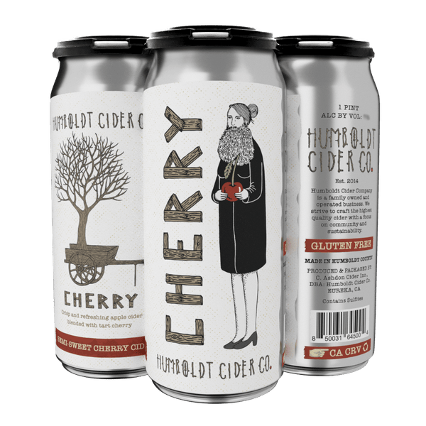 Humboldt Cider CO Semi Sweet Cherry 4pck 16oz cans