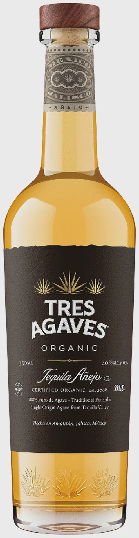 Tres Agaves Organic Tequila Anejo 750ml