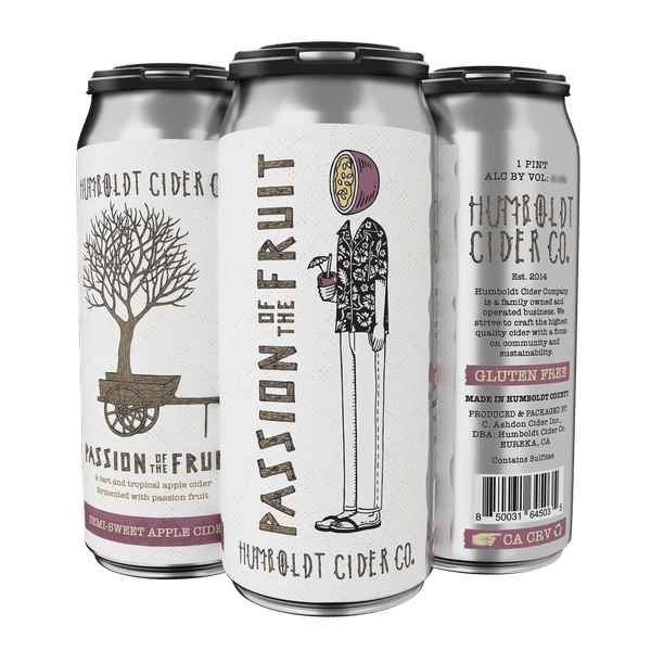 Humboldt Cider CO Semi Sweet Passion of the Fruit 4pck 16oz cans