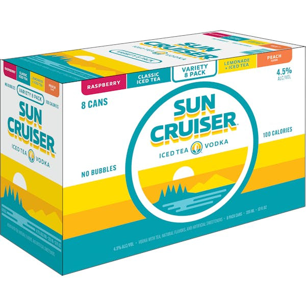 Sun Cruiser Iced Tea Vodka Variety 8pck 355ml cans