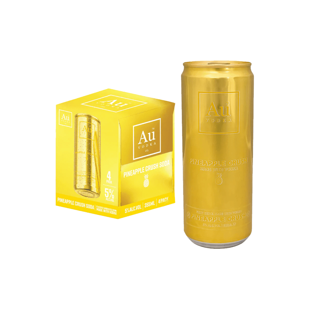 AU Vodka Pineapple Crush Soda RTD 4 Pack 355 ML - Shop Buzzed