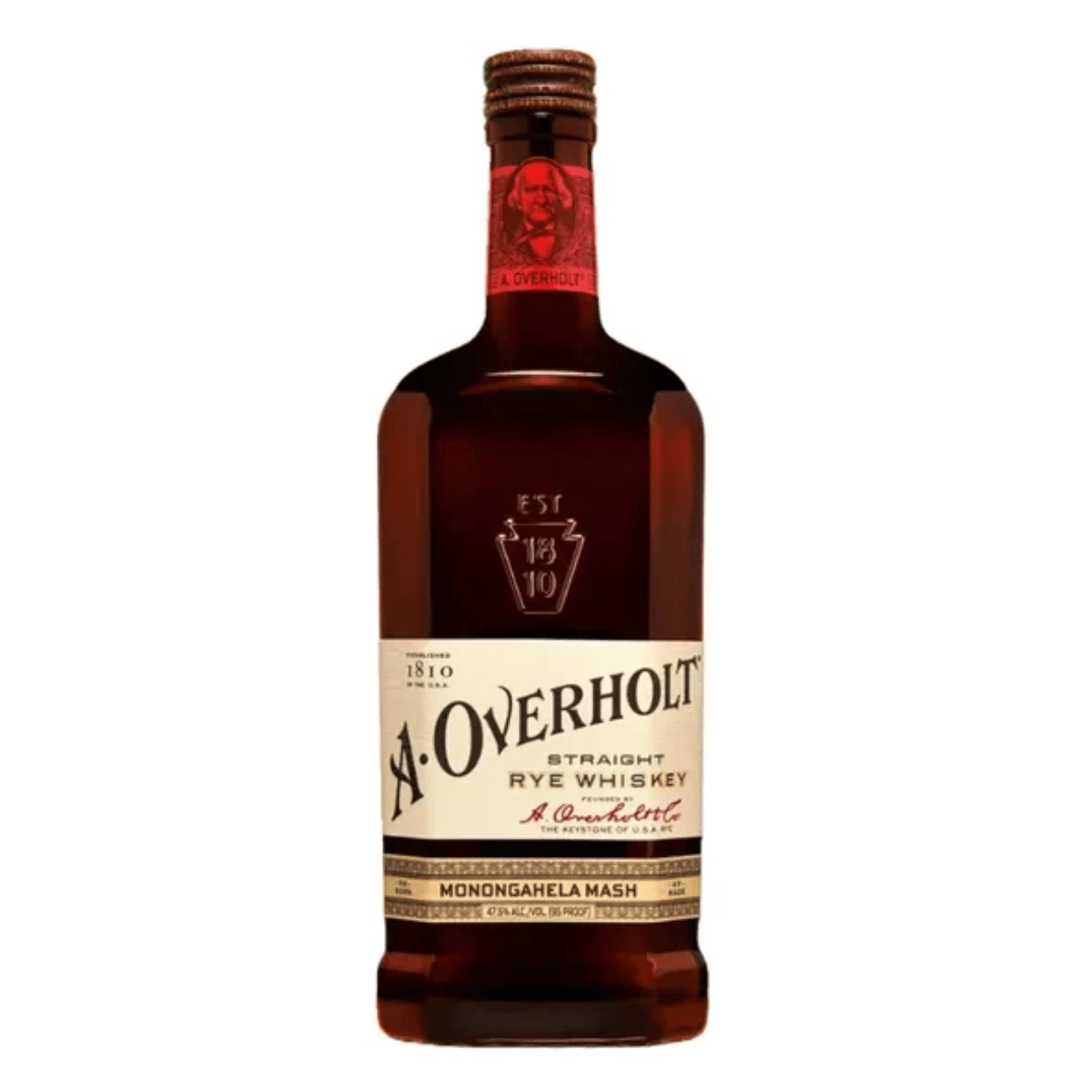 A Overholt Straight Rye Whiskey Monongahela Mash 4 year 750 ML