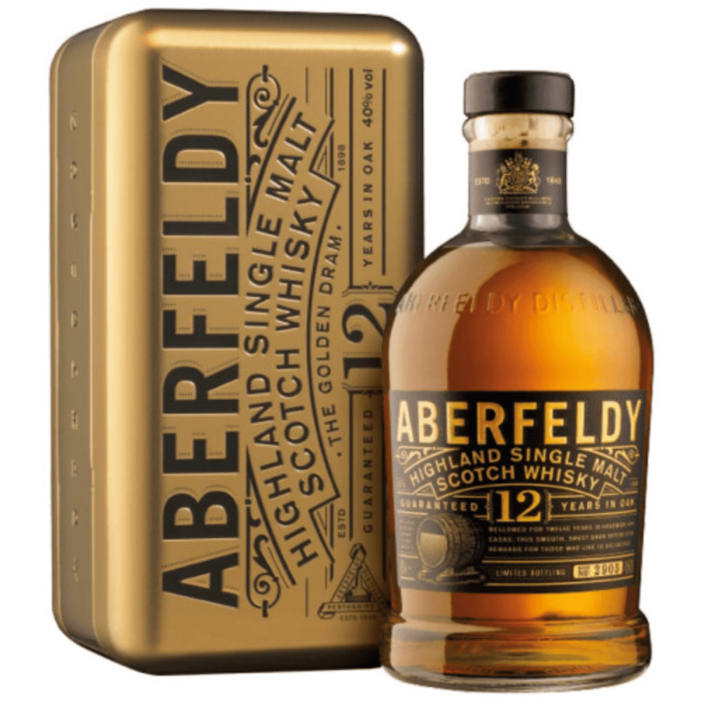 Aberfeldy 12 Year Old Gold Bar Gift Pack 750ml - Shop Buzzed