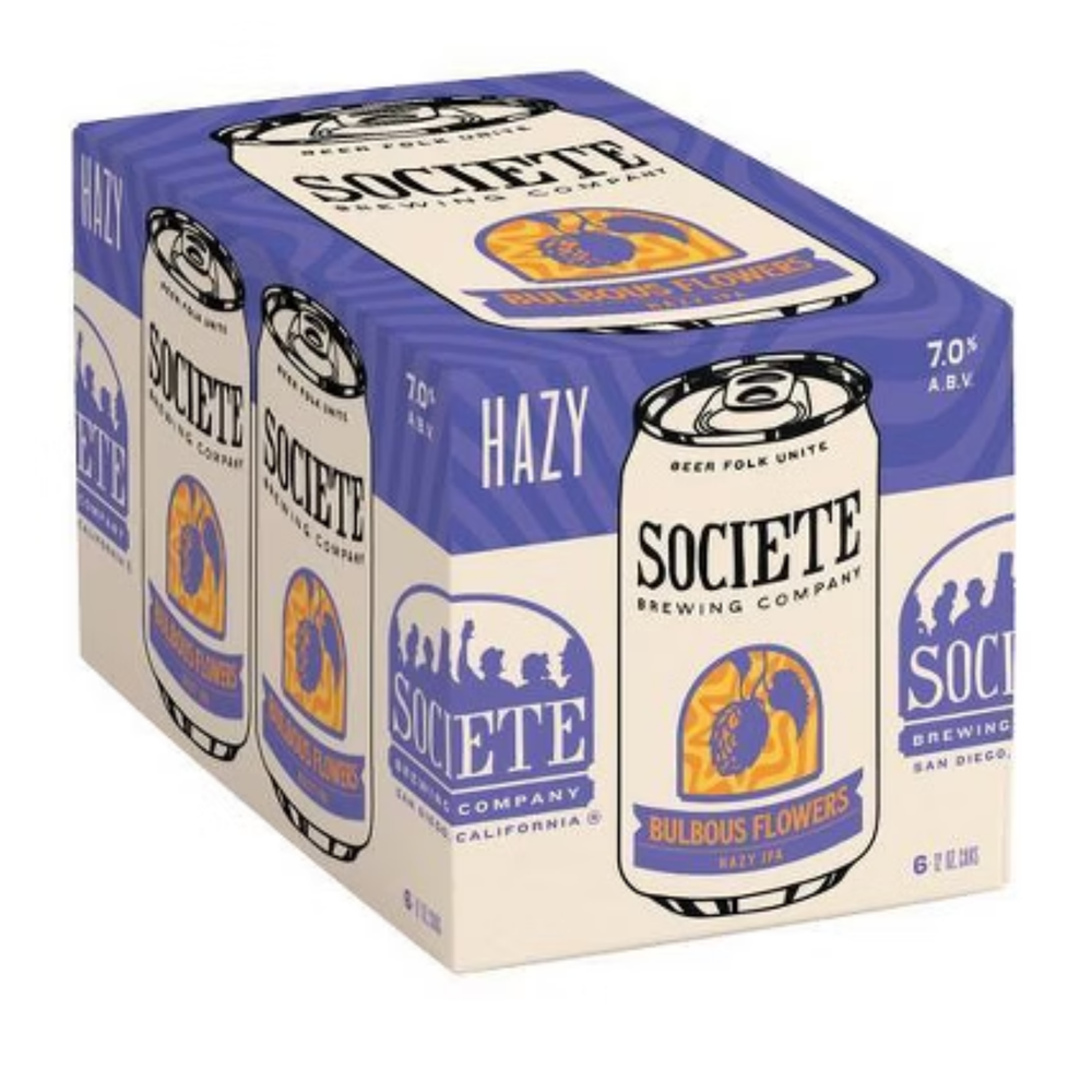 Societe Bulbous Flowers Hazy IPA 6pck 12oz cans