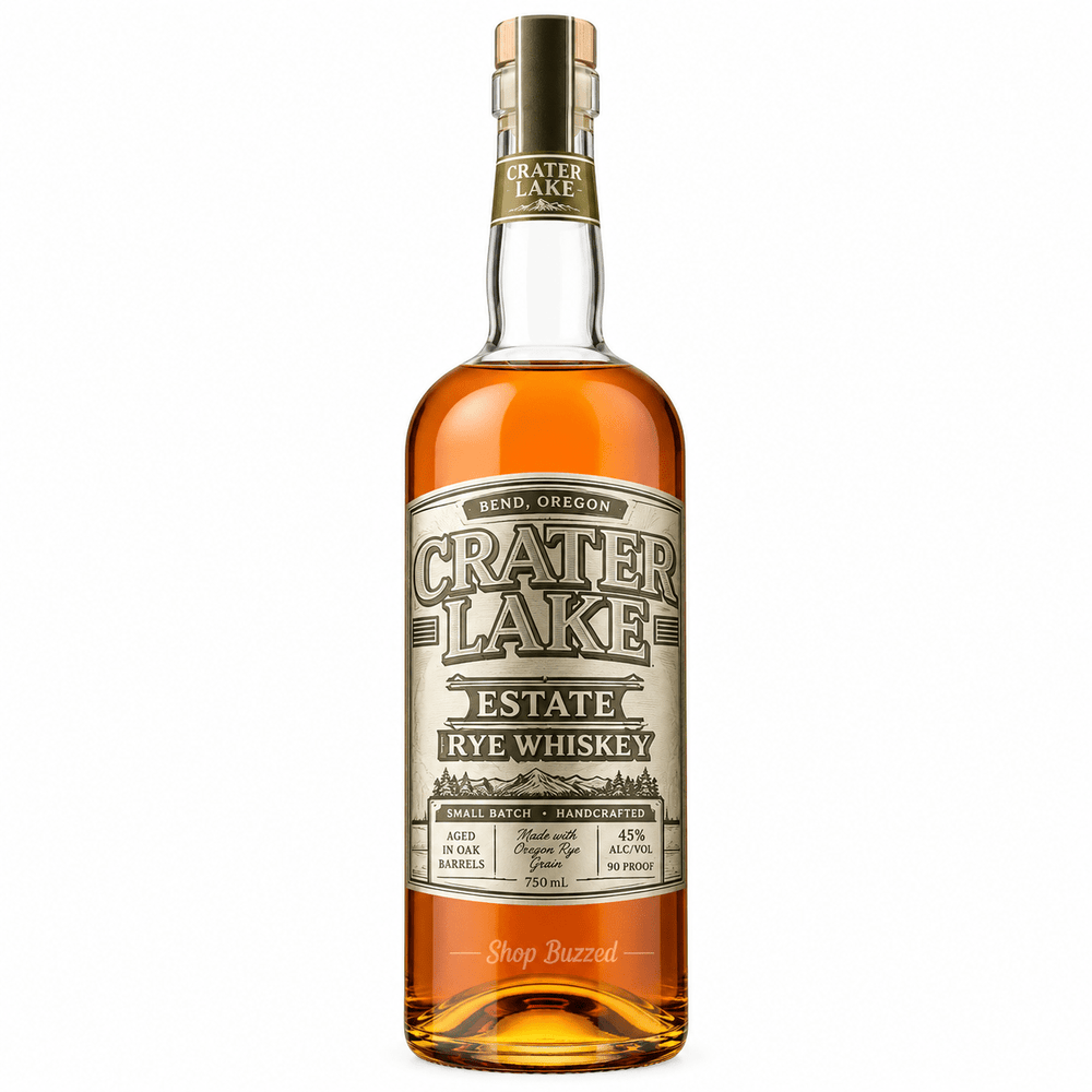 Crater Lake Estate Rye Whiskey 93 Proof 5 year 750 ml - Shop Buzzed