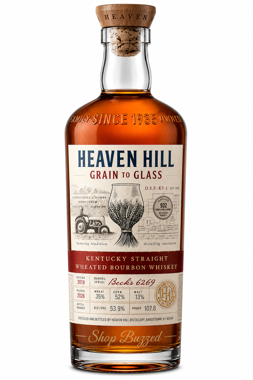 Heaven Hill Grain To Glass Wheated Bourbon Whiskey 700 ml
