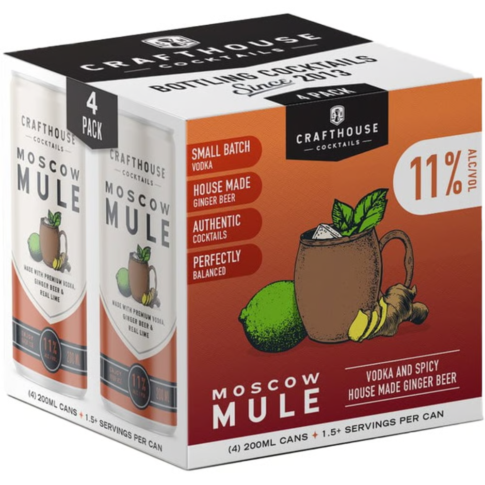 CraftHouse Cocktails Moscow Mule 4pk 200ml