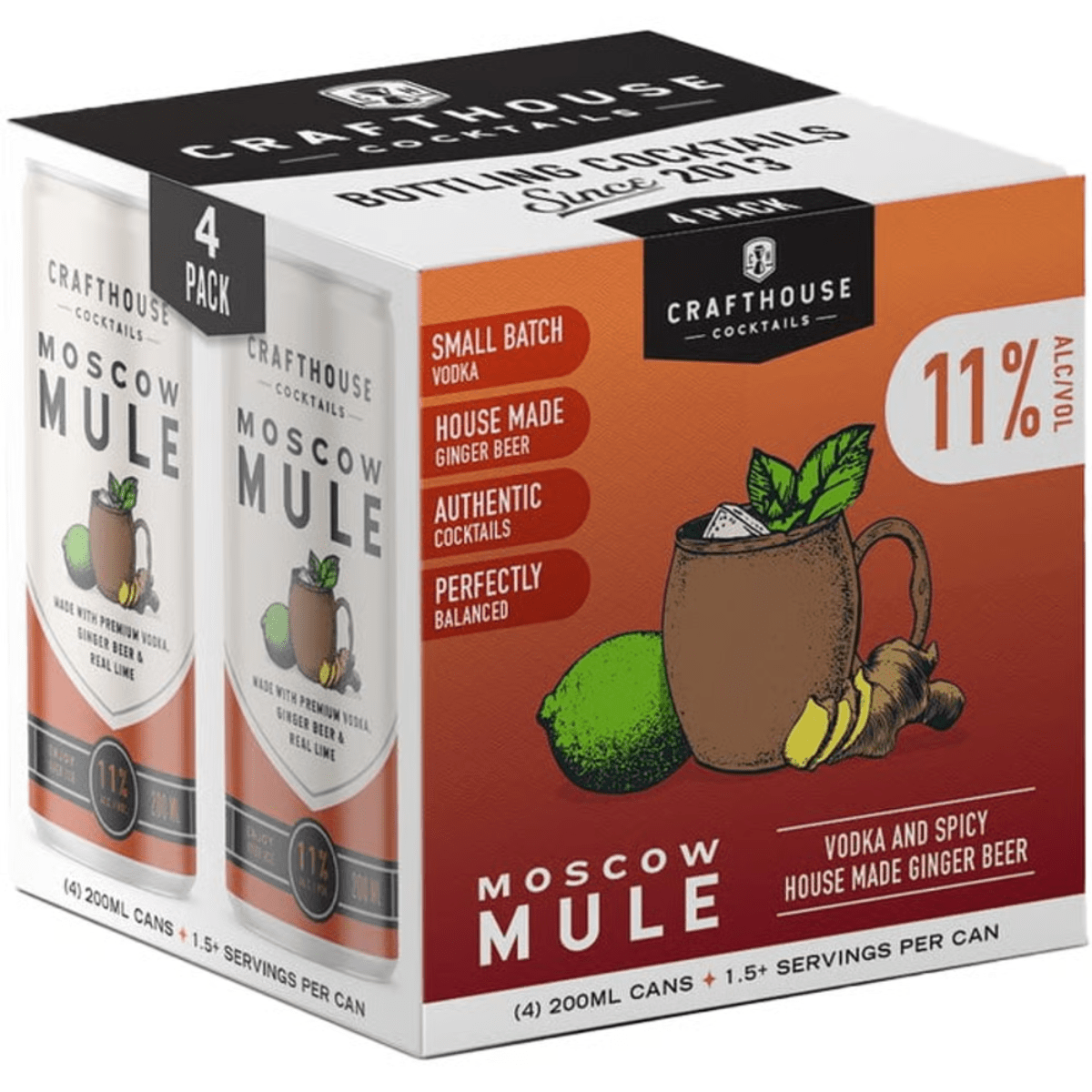 CraftHouse Cocktails Moscow Mule 4pk 200ml