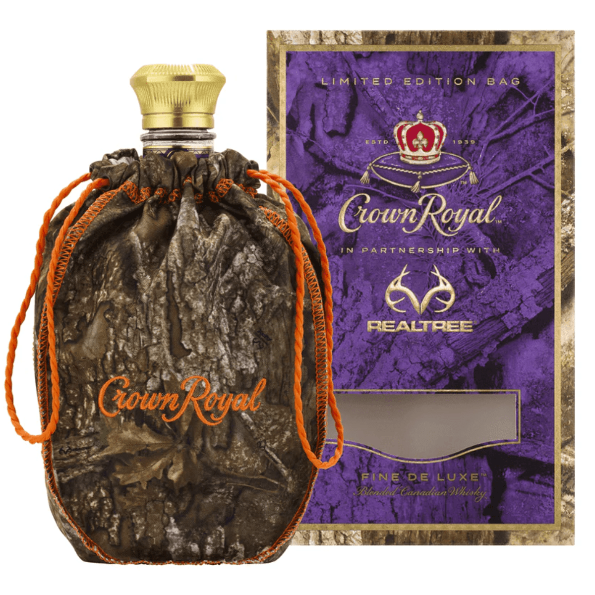 Crown Royal Limited Edition Fine De Luxe with  Camo Bag 750 ML
