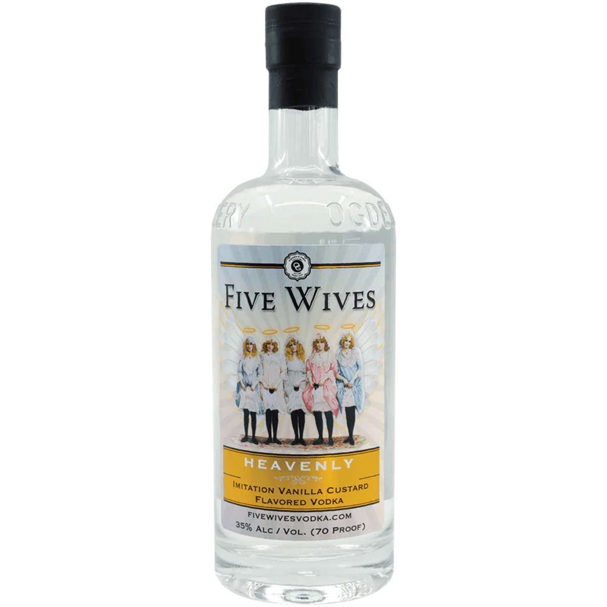 Five Wives Heavenly Vanilla custard flavored Vodka 35% Alc/Vol 70 Proof 750ml