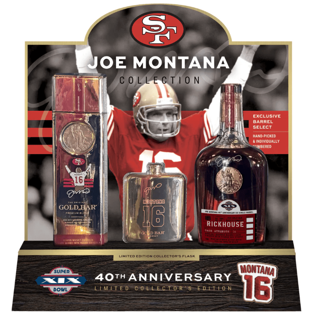 Gold Bar Joe Montana Collection 40th Anniversary Gift Set 750 ML - Shop Buzzed