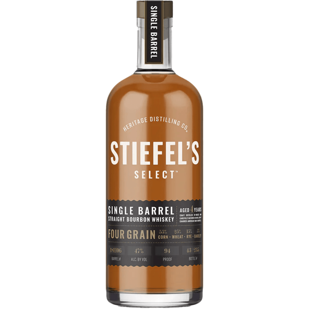 Heritage Distilling Co. Stiefel's Single Barrel 4 Grain Bourbon 750 ml - Shop Buzzed