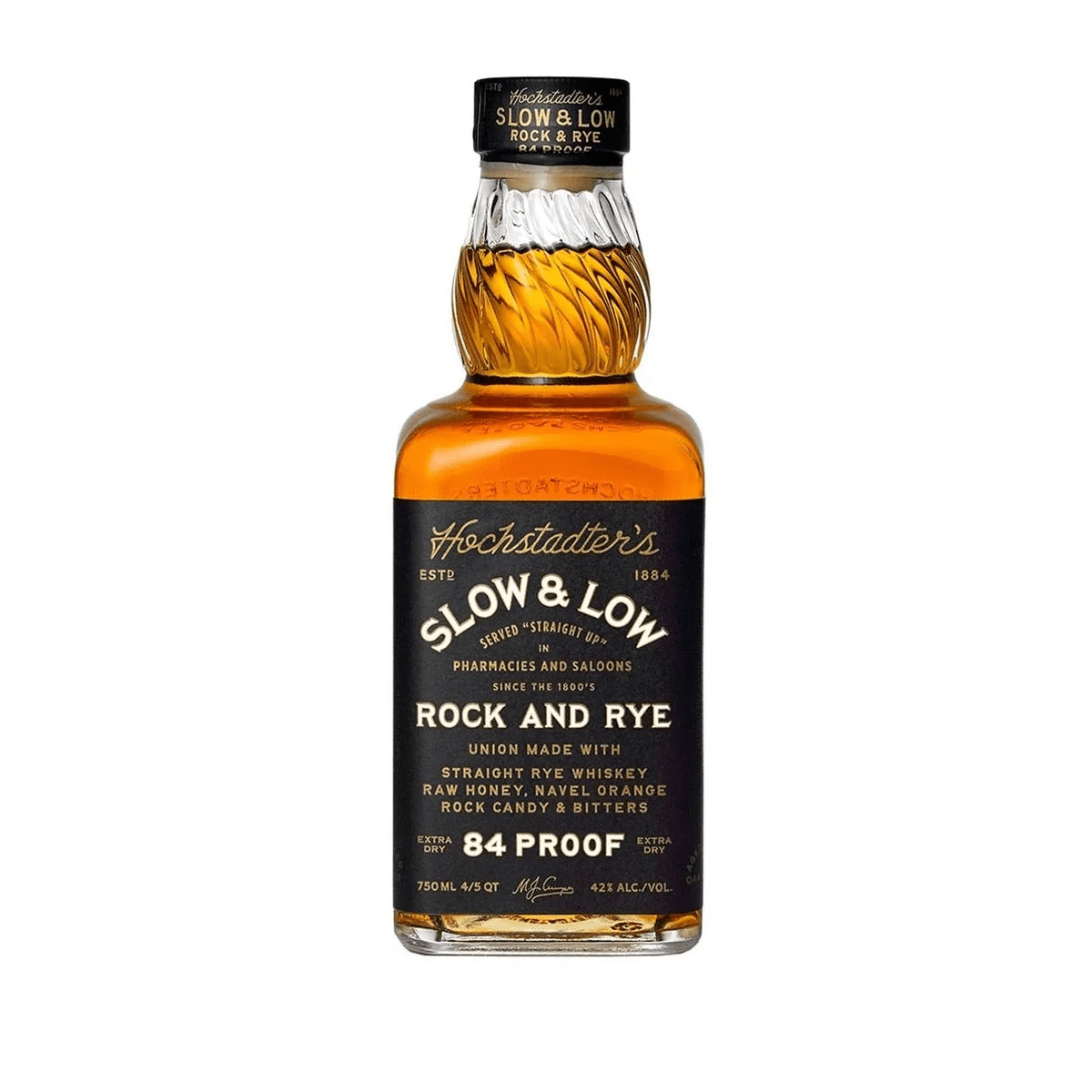 Hochstadters Slow and Low Old Fashioned Rock and Rye Straight Rye Whiskey 750 ml