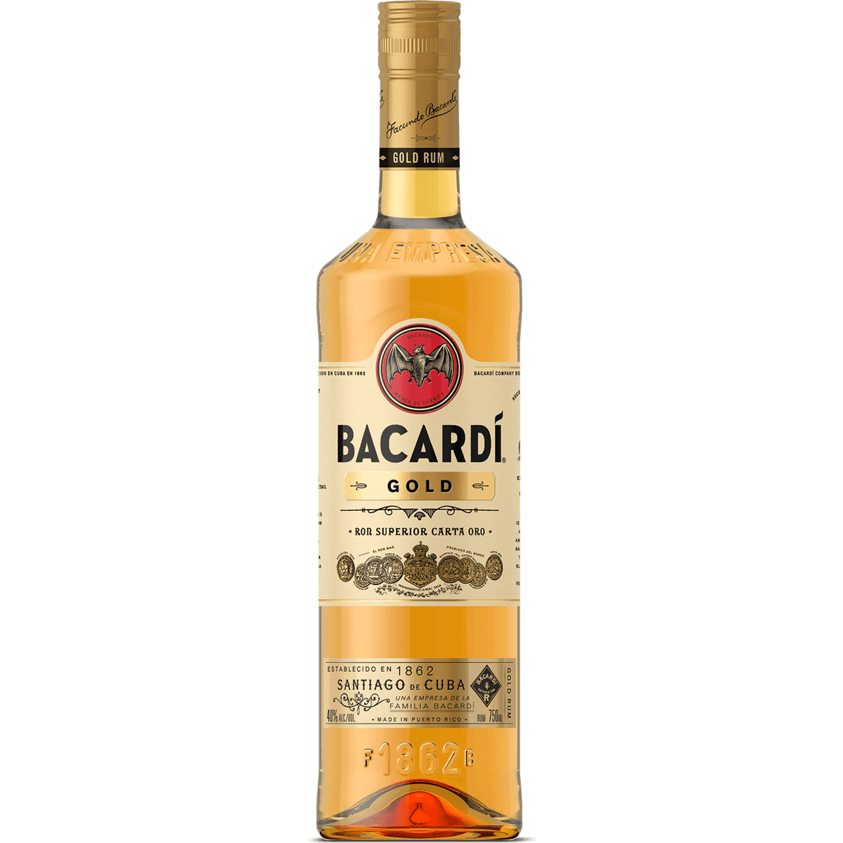 Bacardi Gold Puerto Rican Rum 750ML
