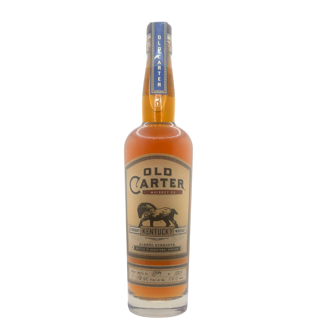 Old Carter Straight Kentucky Whiskey (Batch 1) Barrel Strength 117.5 Proof 750mL