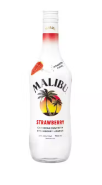 Malibu White Rum With Strawberry 750ml ml