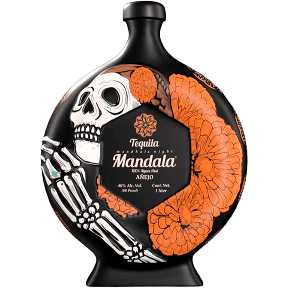 Tequila Mandala Anejo Dia De Los Muertos 2025 Orange Flower 1L - Shop Buzzed