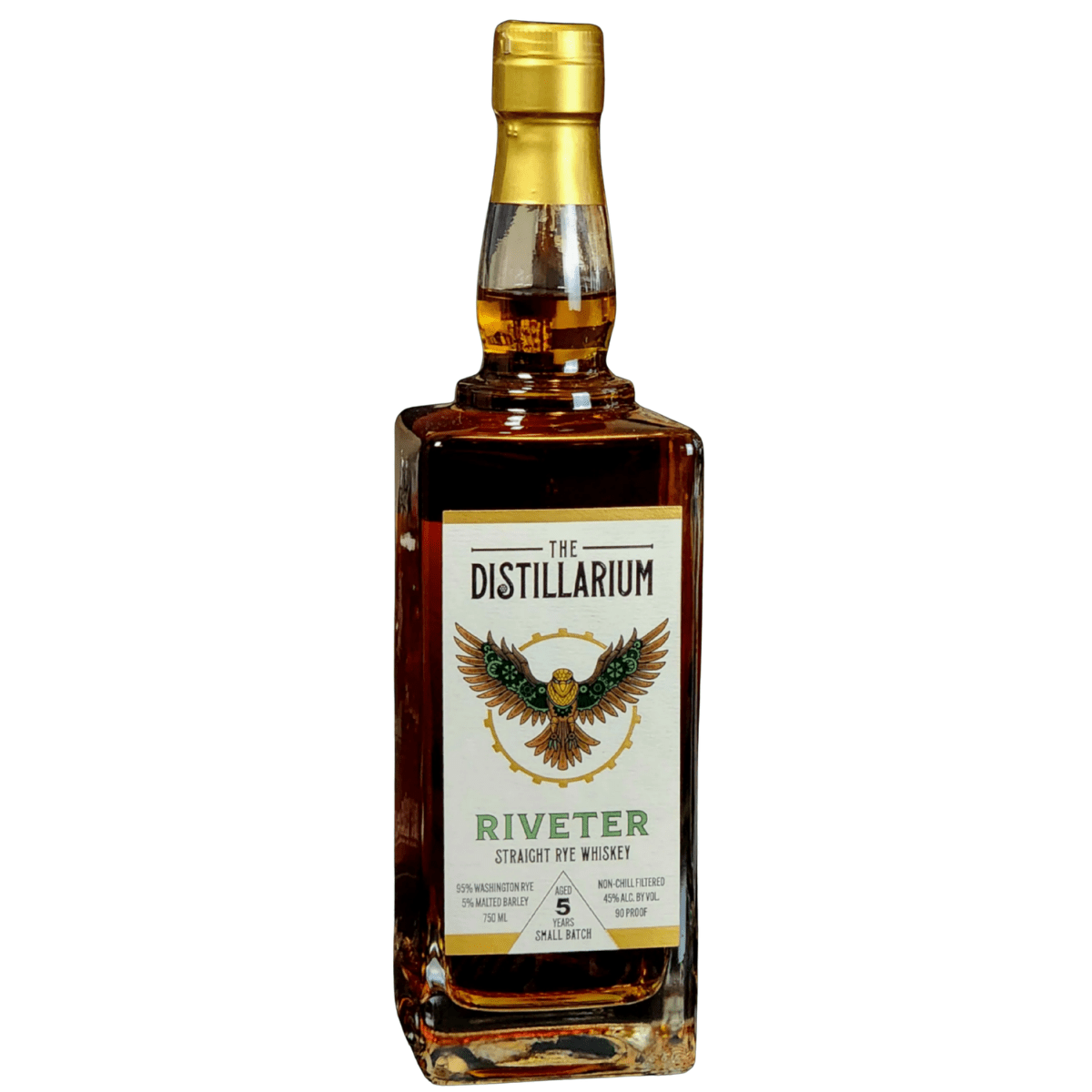 The Distillarium Riveter Straight Rye Whiskey Small Batch 5 year 750 ML
