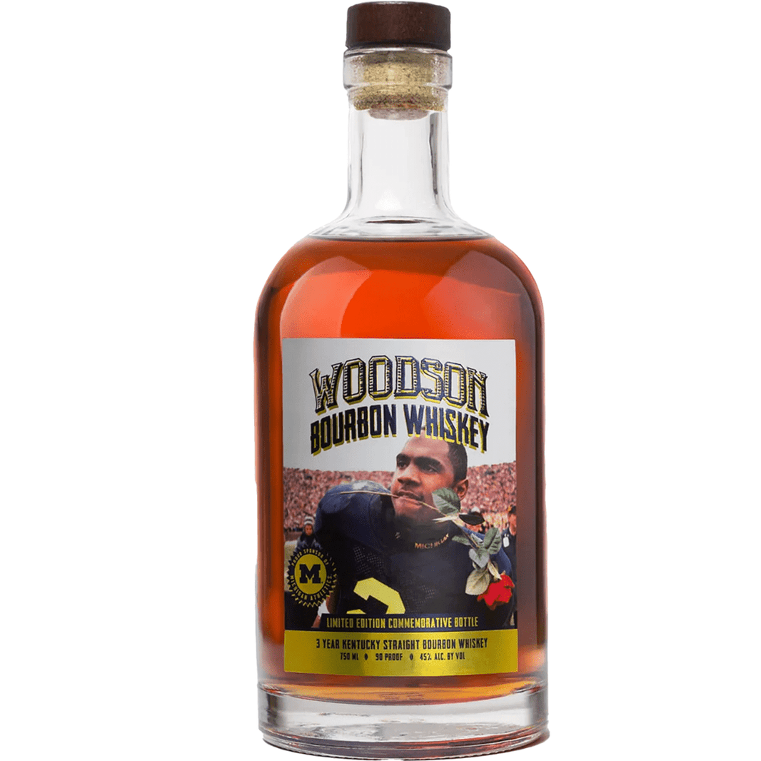 Woodson Whiskey University of Michigan Charles Woodson "Rose In Mouth" Limited Edition Commemorative 3 year 750ml - Shop Buzzed
