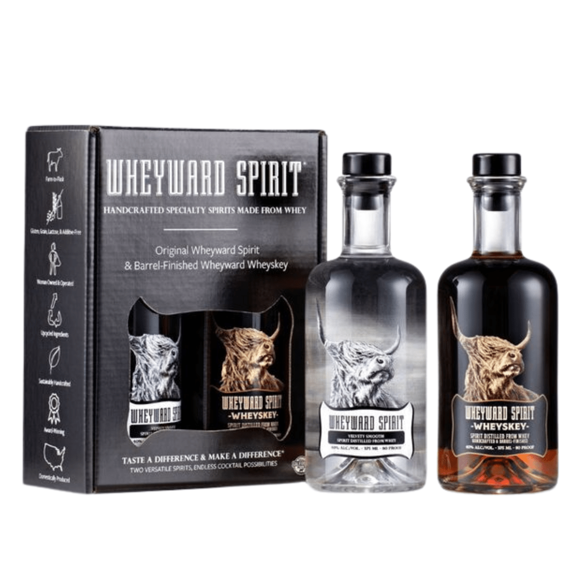 Wheyward Spirit The Spirited Sampler a Two-Bottle Set 375 ml