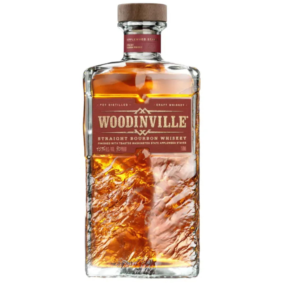 Woodinville Straight Bourbon Whiskey Applewood Staves 750ml