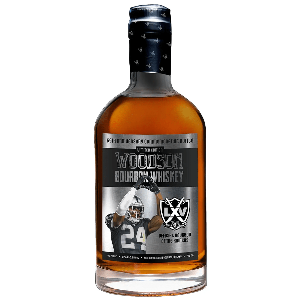 Woodson Whisky 65th Anniversary Limited Edition Charles Woodson Raiders 3 year 750 ML