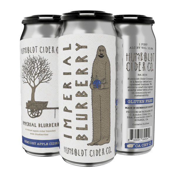 Humboldt Cider CO Semi dry Imperial Blueberry 4pck 16oz cans