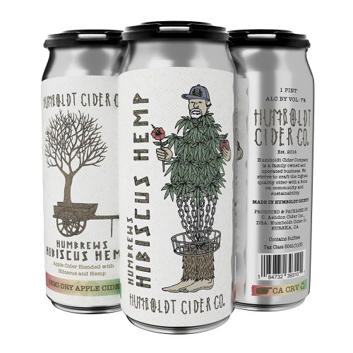 Humboldt Cider CO Semi dry Hibiscus Hemp Cider 4pck 16oz cans