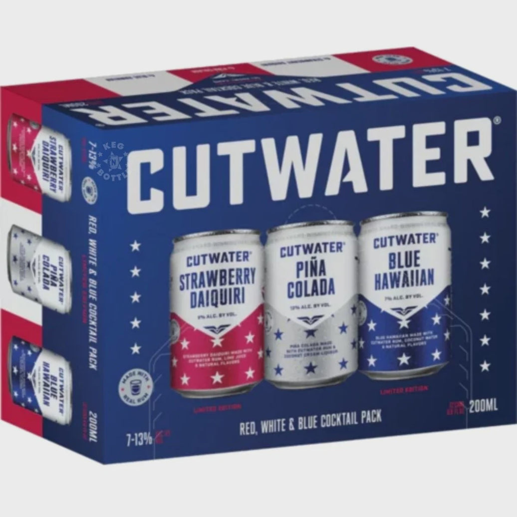 Cutwater Red, White, Blue Assorted 12pk 200ml