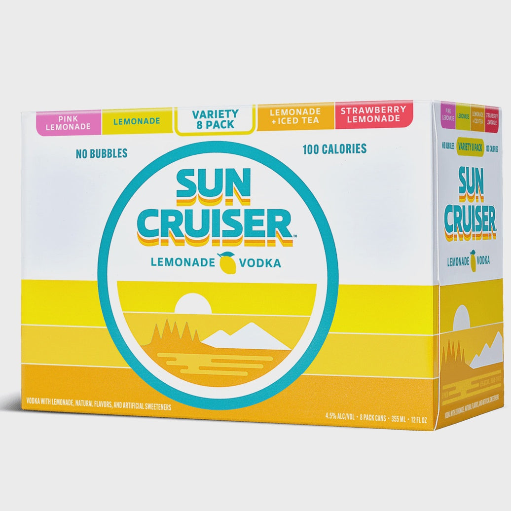 Sun Cruiser Lemonade Vodka Variety 8pck 355ml cans
