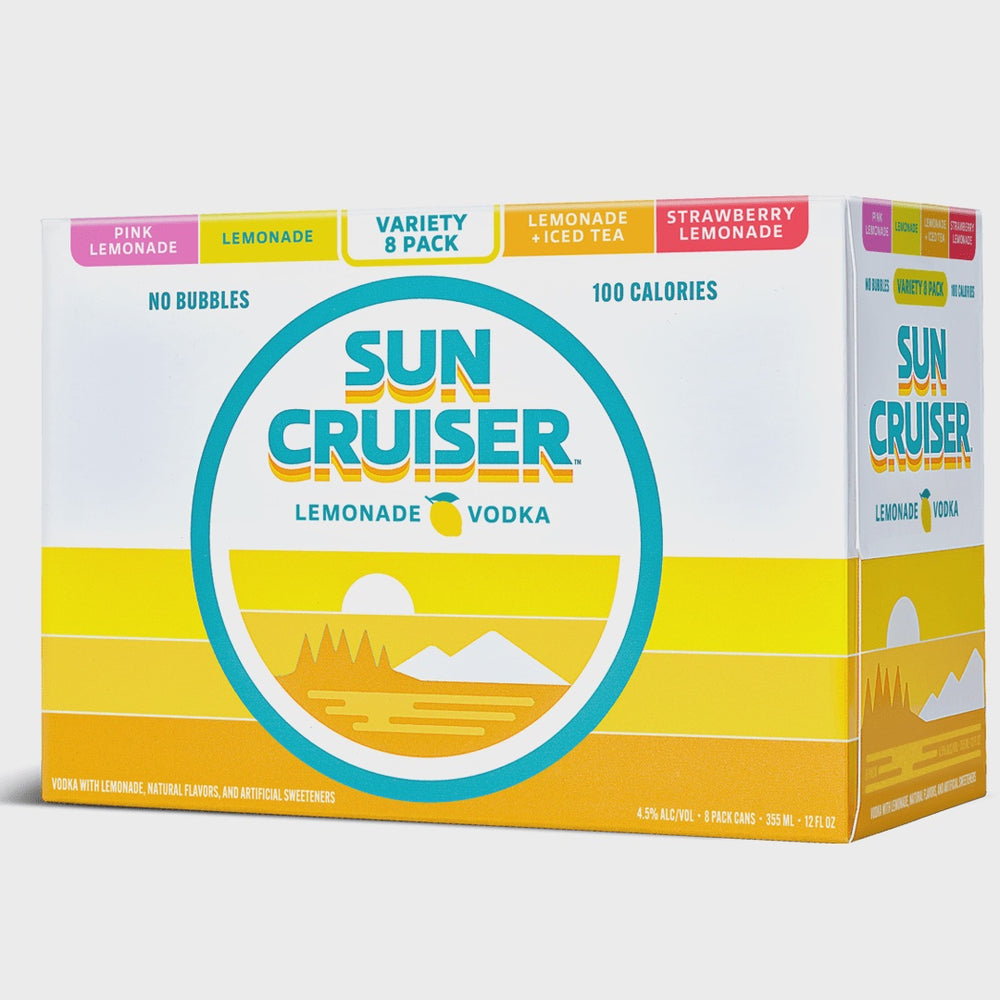 Sun Cruiser Lemonade Vodka Variety 8pck 355ml cans